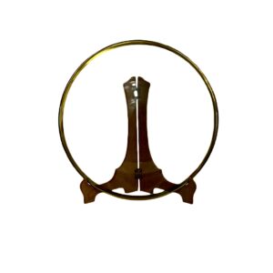 Plato Base de Cristal con Orilla Dorada