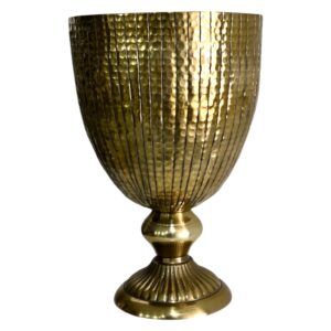 Copón Decorativo de Aluminio Dorado