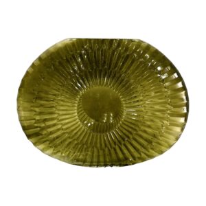 Florero Ovalado de Cristal Verde Naturaleza