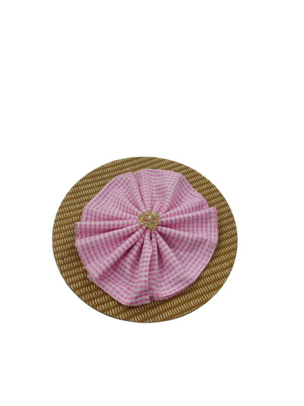 Servilleta Color Rosa y Blanco