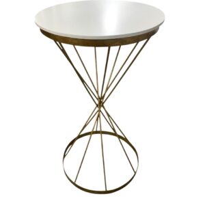 Mesa para Estación de Postres Tope Blanco Redondo