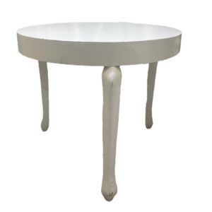 Mesa con Tope Redondo Color Blanco de 3 Patas