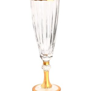 Copa de Champagne con Borde Dorado 