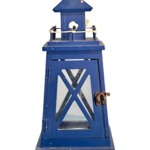 Farol Azul Playero Tipo Porta Vela