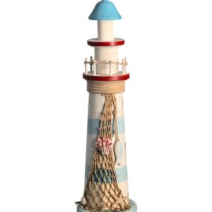 Farol Azul Playero con Detalles de Playa