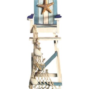 Silla Decorativa de Playa Azul y Blanco