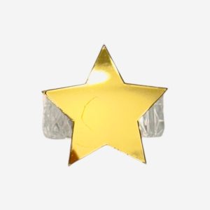 Servilletero Clear con Decoración de Estrella Dorada