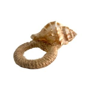 Servilletero Marino Forrado con Soga y Detalles en Caracol