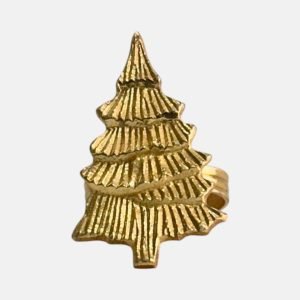 Servilletero Árbol de Navidad Dorado