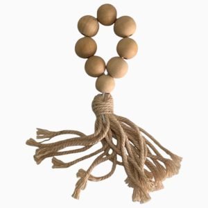 Servilletero Vintage Diseño en Perlas con Sogas Trenzadas