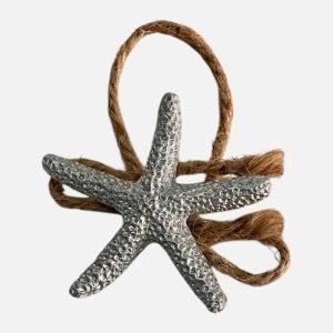 Servilletero de Soga con Estrella Marina Plateada