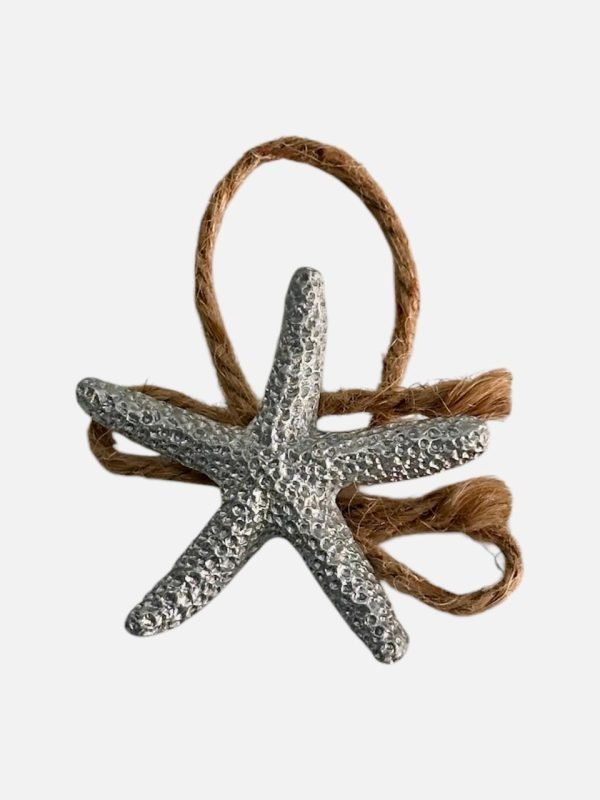 Servilletero de Soga con Estrella Marina Plateada