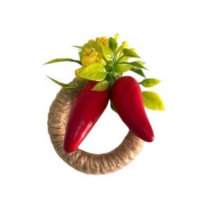 Servilletero de Soga con Decoraciones de Ajíes