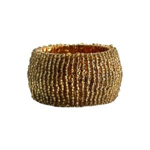 Servilletero Redondo Dorado