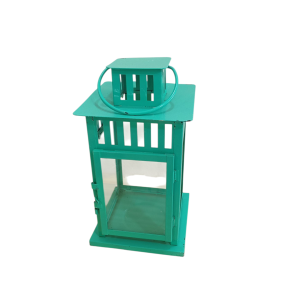 Candelabro Tipo Jaula Color Turquesa