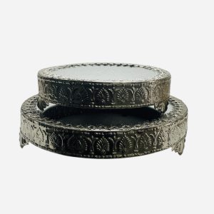 Elevador Plateado con Tope de Cristal