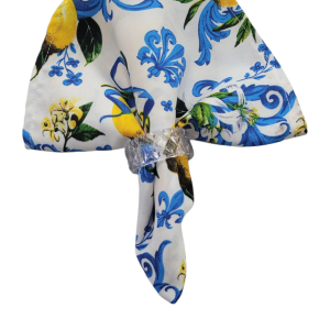 Servilleta con Estampado de Limón y Toques Azules